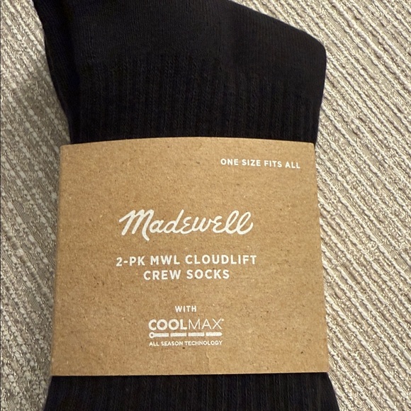 Madewell Black Crew Socks Set - Picture 2 of 3
